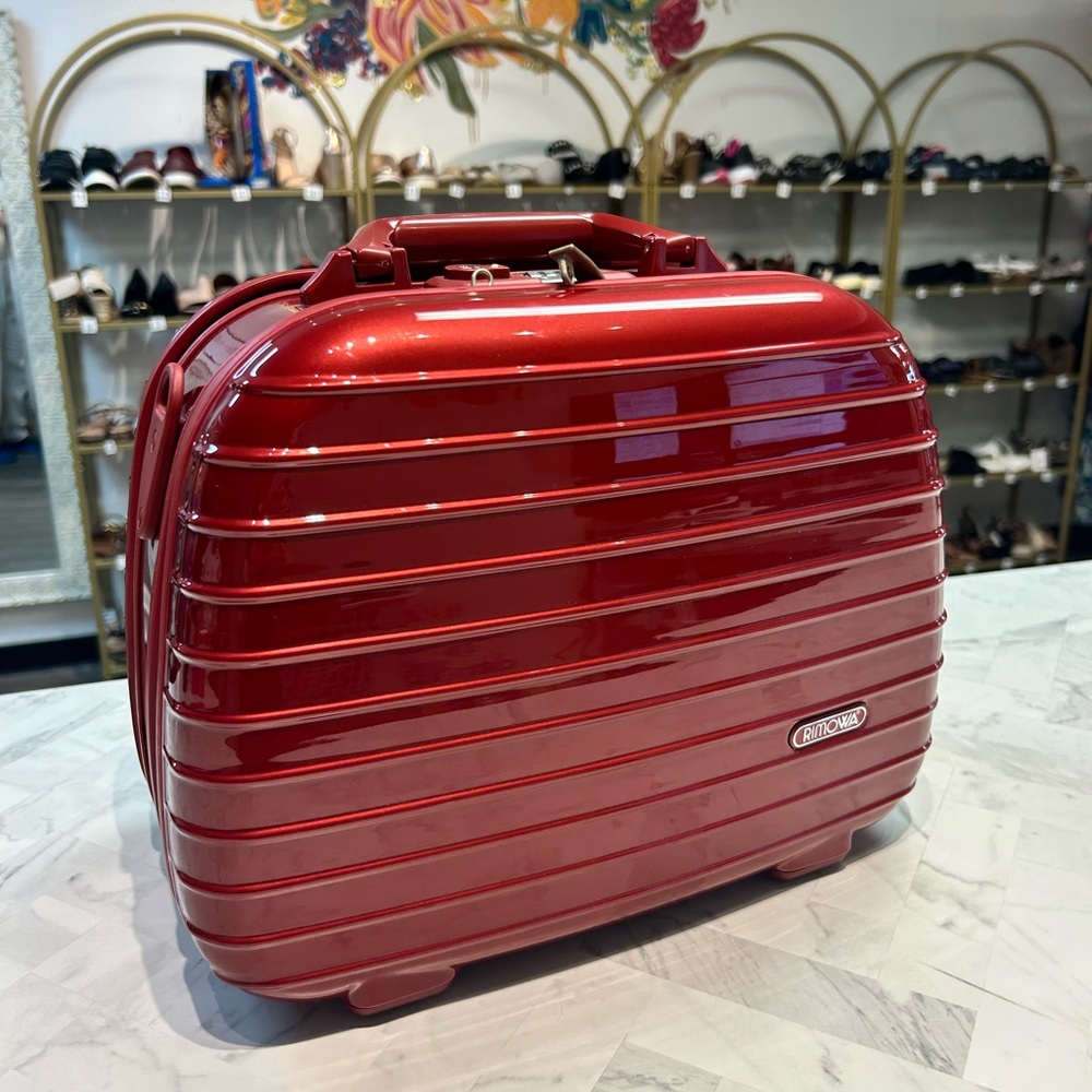 Rimowa Train Vanity Beauty Case Red Salsa Deluxe Carryon Bag